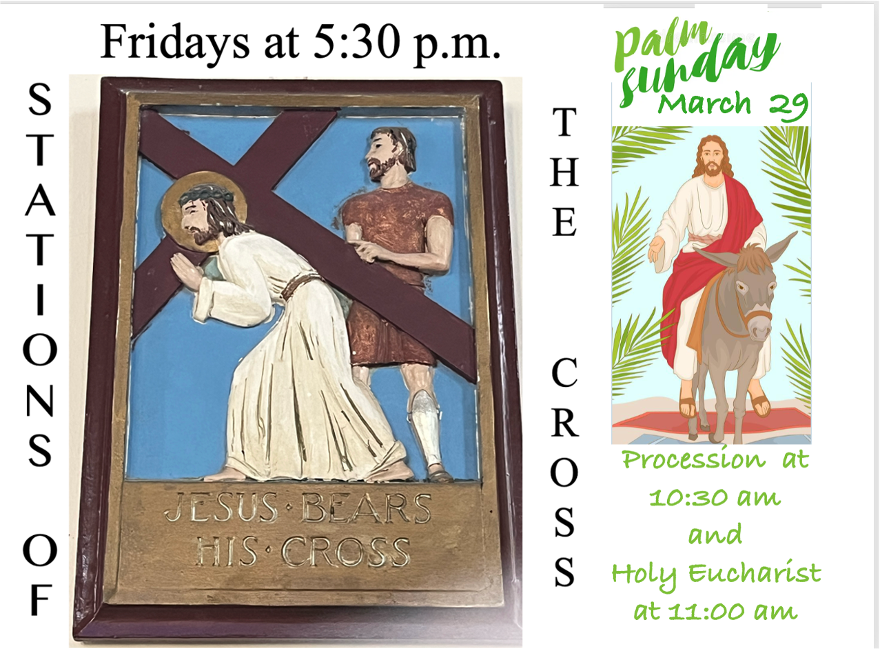 Stations of the Cross Fridays at 5:30pm  - Palm Sunday